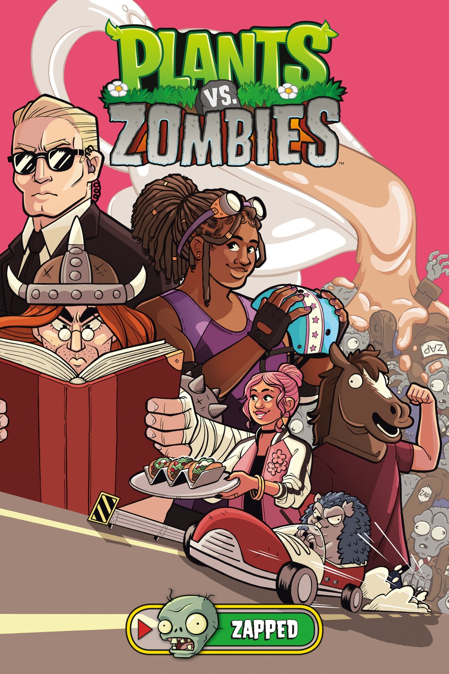 Plants vs. Zombies Volume 23: Zapped — manga cover