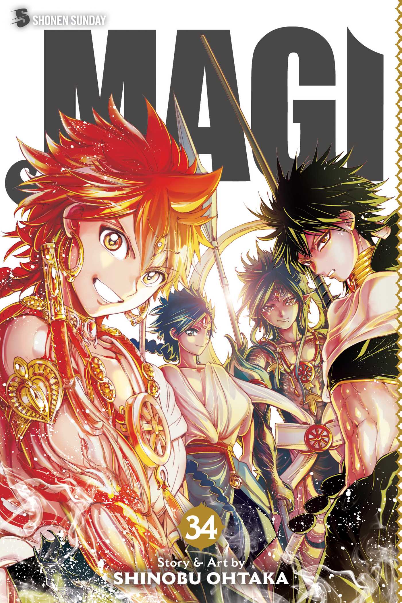 Magi: The Labyrinth of Magic, Vol. 34 — manga cover