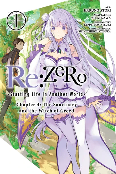 Re:ZERO -Starting Life in Another World-, Chapter 4: The Sanctuary and the Witch of Greed, Vol. 1 (manga) — manga cover