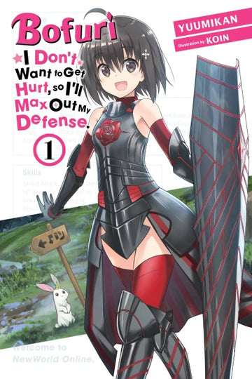 Bofuri: I Don't Want to Get Hurt, so I'll Max Out My Defense., Vol. 1 (light novel) — light novel cover