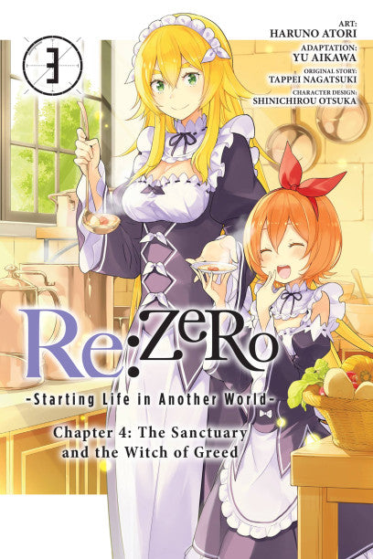 Re:ZERO -Starting Life in Another World-, Chapter 4: The Sanctuary and the Witch of Greed, Vol. 3 (manga) — manga cover