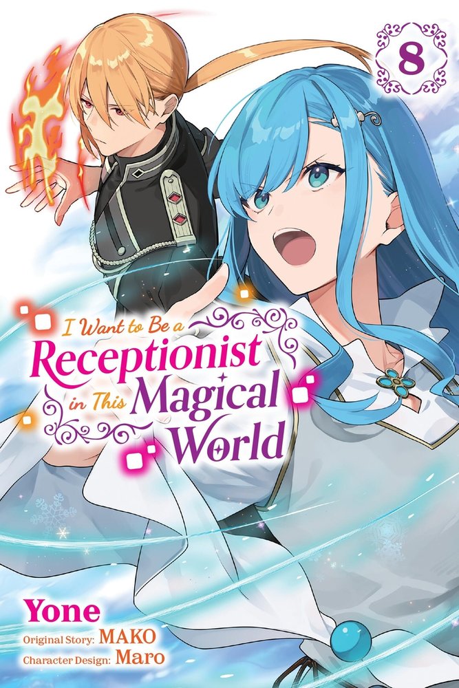I Want to Be a Receptionist in This Magical World, Vol. 8 (manga) — manga cover
