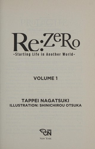 Re:ZERO, Vol. 1 (Novel)